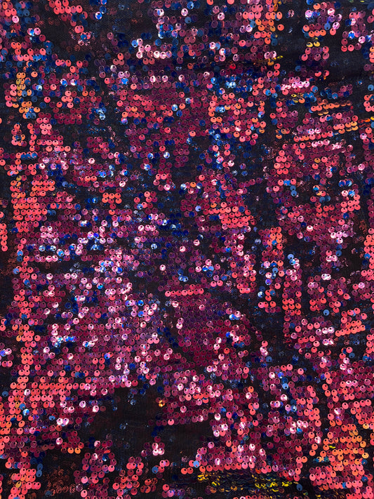 Red rainbow sequins