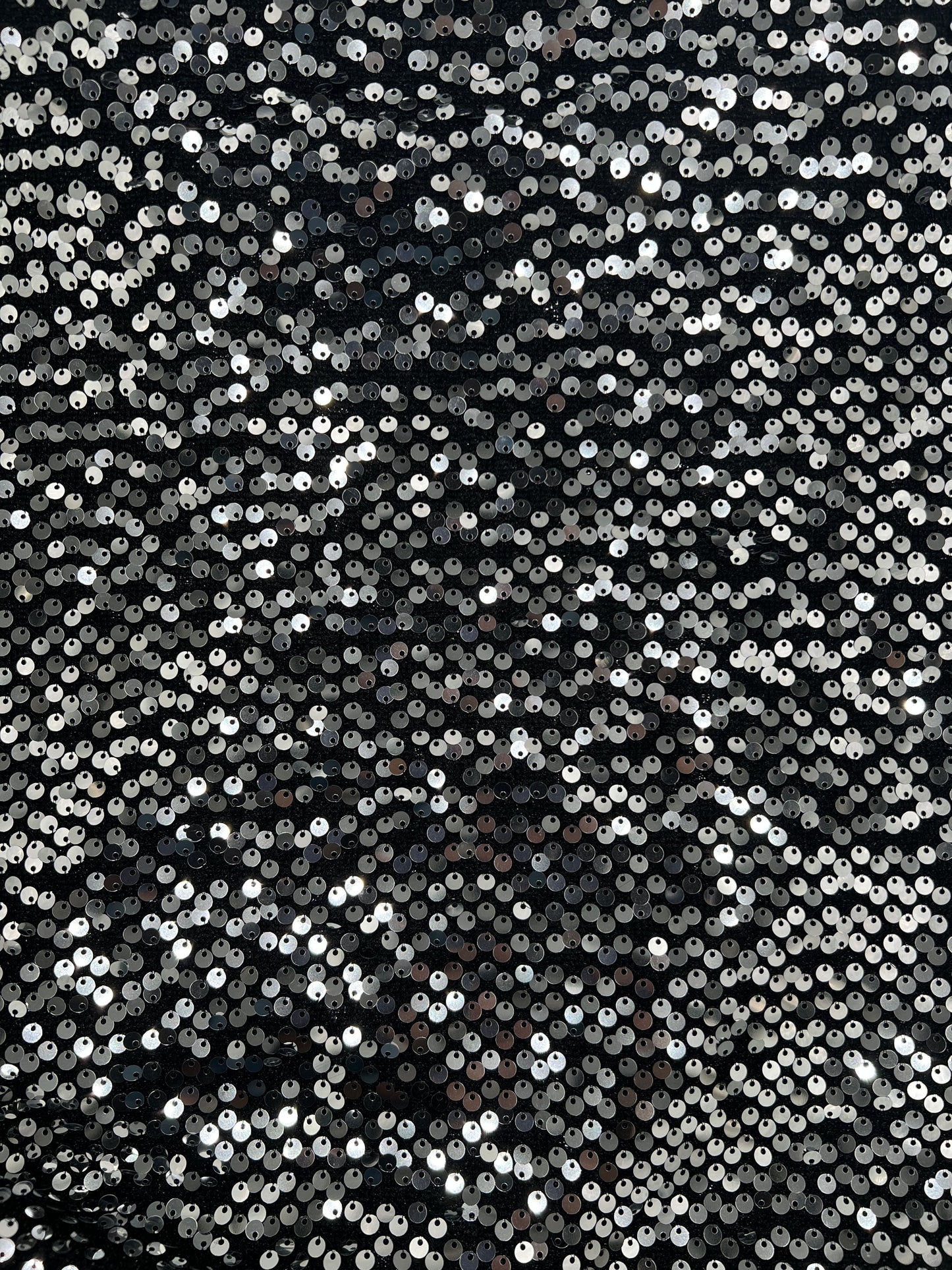 Black velvet silver sequins